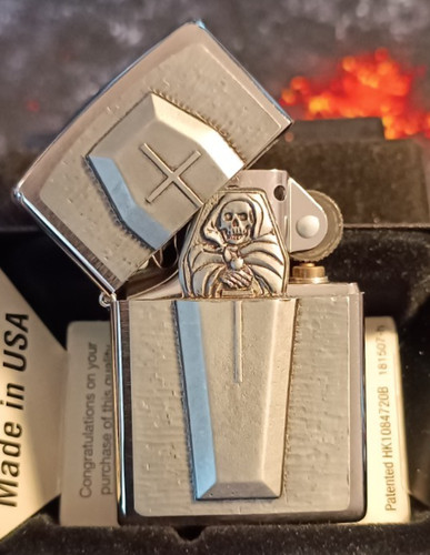 Zippo trick coffin skeleton - zippo,