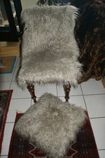 Tibet-Lammfell, Kunstfell und Kissen, ,Taupe,neuwertig,gebraucht,Thomas Rath