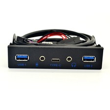USB HUB 5 Port USB 3.1 TYPE-C USB 3.0 Frontplatte  Audio 3,5 mm Kopfhöreran4369