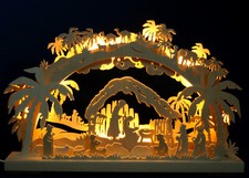 LED 3D-Schwibbogen 43cm Holz