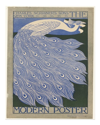 Vintage jugendstil pfau poster - jugendstil,