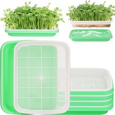 Hejo 5 Stück Keimschalen Anzuchtschale Kunststoff Stapelbar Sprossen Microgreens