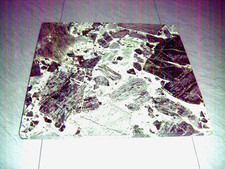 TOP  Naturstein    Marmorplatte   weiß-grün für Nachttisch /-kommode 42x38,5x2cm