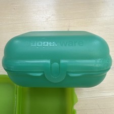 TUPPERWARE To-Go Twin Box Dose Brotbox Brotdose Vesper Utensilien Grün Größe XL