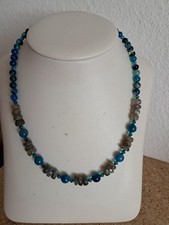 Halskette , Labradorit , 46 cm, ,  Magnet, eigene Herstellung, Handarbeit