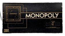 Brettspiel Monopoly schwarze Sonderausgabe mit Buch Parker 1989 vollständig. 