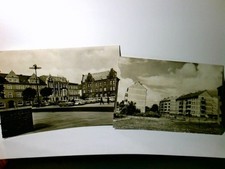 Stralsund. 2 x Alte Ansichtskarte / Postkarte s/w. gel. 1972. 1 x Leninplatz. 1 