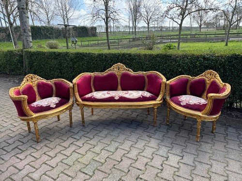 Sofagarnitur louis xvi gold - sofagarnitur,