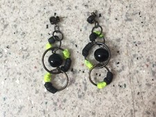 Konplott Ohrringe schwarz/neon - gepflegter Zustand