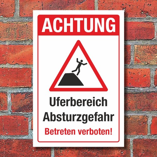 Schild uferbereich - schild,