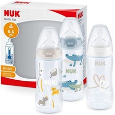 NUK First Choice+ 3er Set – Blau/Weiß, BPA-frei