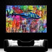 LEINWAND BILDER XXL HELIKOPTER