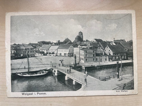 Postkarte gruss aus wolgast - gruss,