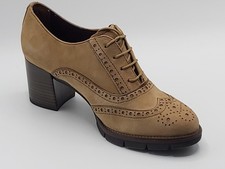 Tamaris Damen Pumps Schnürschuhe Leder  beige  Gr. 38