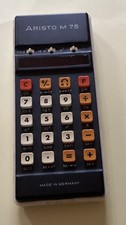 ARISTO M75 Taschenrechner Calculator 70er Jahre mit Abdeckung,