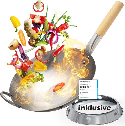 Wokpfanne mit wokring - mit,
