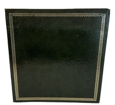 ? Elegantes Fotoalbum Vintage grün mit Goldrand (30x30 cm) mit Klarsichthüllen