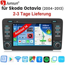 DAB+ Android 14 Autoradio Für Skoda Octavia II 1Z3 1Z5 64G CarPlay GPS Navi WiFI