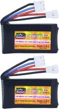 2x 7.4V 600mAh LiPo Akku Set 35C Molex für FMS FCX24 RC Trucks Kletterfahrzeuge