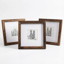 3x Holz Bilderrahmen 20x20cm