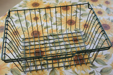 Einkaufskorb DDR Korb metall grün metallic vintage Konsum GK