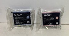 2 x Epson Patrone T0795 T0796 C13T07954010 C13T07964010  Stylus Photo 1400