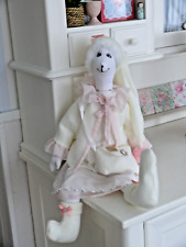 Stoffpuppe  Künstlerpuppe /Hase  Handarbeit Einzelstück   63cm hoch Tilda-Art