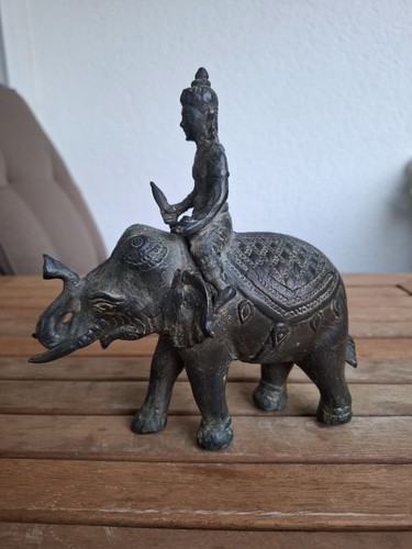 Alte bronze elefant figur - elefant, mit