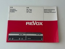 Revox A76 + A78 Operating Instructions / Bedienungsanleitung / Mode d'emploi