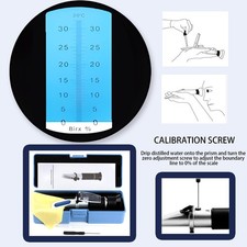 Alkohol Refraktometer 0-80% für Spirituosen – ATC Handrefraktometer für Whisky