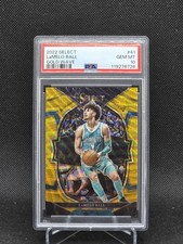 2022-23 Lamelo Ball Select Concourse Gold Wave /10 PSA 10