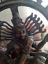 Lord Shiva Natraj Tandava Tanzende Haltung Messing Figur Idol Statue 30 cm antik
