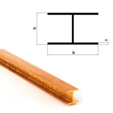 Messing H-Profil gefräst MS58