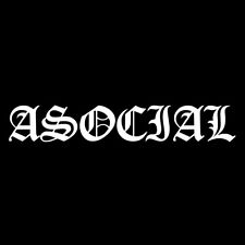 ASOCIAL - PATCH , silkscreen, anti cimex, avskum, crude ss, combining shipping 