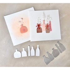 Stanzschablonen Set "Vasen", bis 2x5,5cm, 5-tlg.