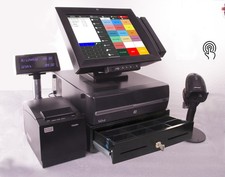 12" Kasse für SCHNELLGASTRONOMIE und EINZELHANDEL voll komplett SCANNERKASSE