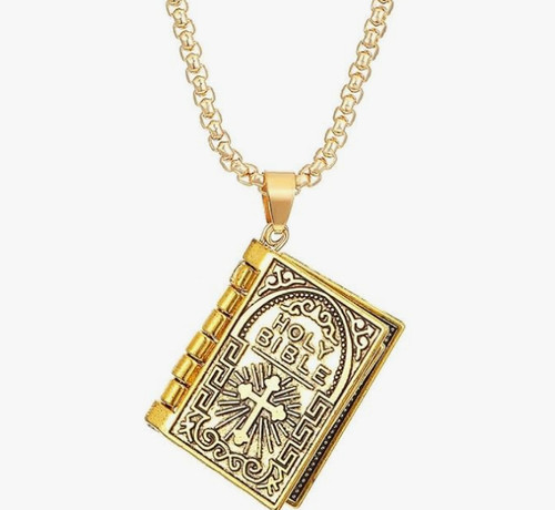 18k karat gold bibel - gold,
