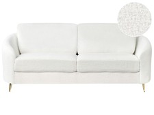 3-Sitzer Sofa Bouclé weiß
