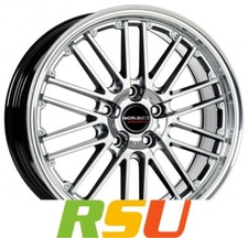 Borbet CW2 hyper rim polished 7x17" ET45 LK5 108 ML 72.5 Alufelgen 17 Zoll