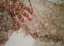 Tuch Halstuch Mantilla braun schick vintage boho Damen Mann Latein Kapelle Spitz