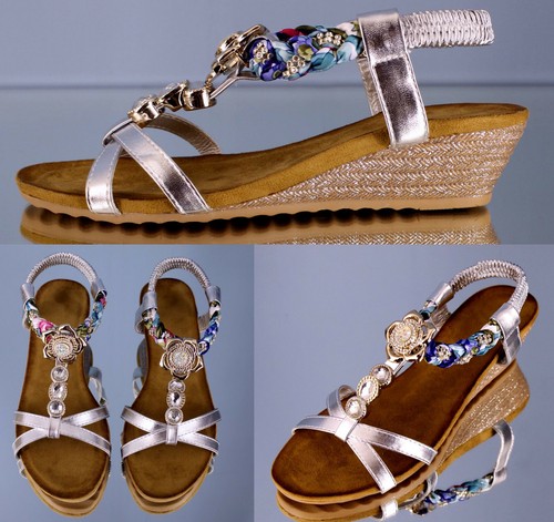 Damen keil sandaletten mit - damen,