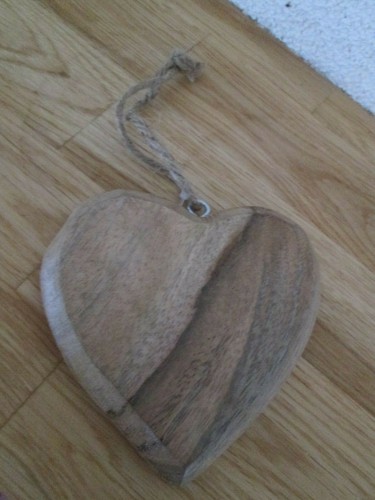 Hänger herz aus mangoholz - hänger,