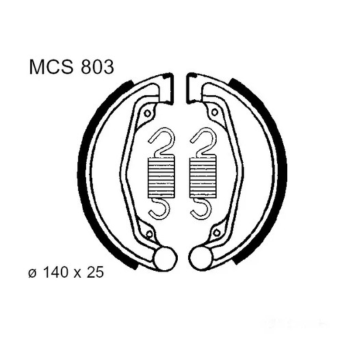 Bremsbacken vorne trw mcs803 - bremsbacken,