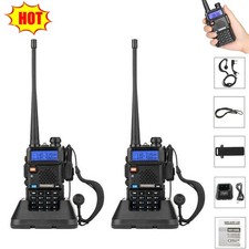 2X Baofeng UV-5R Funkgerät Walkie Talkie Handfunkgerät Sprechfunkgeräte 1800 mAh