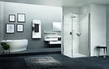 Duschkabine Young 2.0 F Seitenwand 79-81x200cm ESG klarSchwarz Crystal Clear Nov