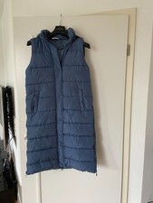 Damen Longweste Weste Steppweste Lang Blau  Größe S