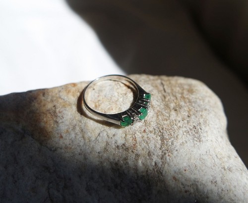 585er weißgoldring mit - 585er,