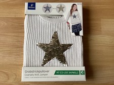 Tchibo Mädchen Strick Pullover Gr.122/128 Neu Pailletten Stern Weihnachten Pulli
