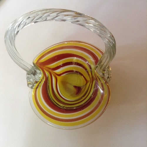 Glaskörbchen schale gelb - glaskörbchen,