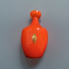 Opaline Florence V B Rot Vase große Opalglas Vase Opal Glas Murano 70er